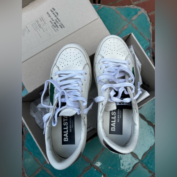 Golden Goose Ball Star with green leather star and metallic leather heel tab NWT - Picture 9 of 16